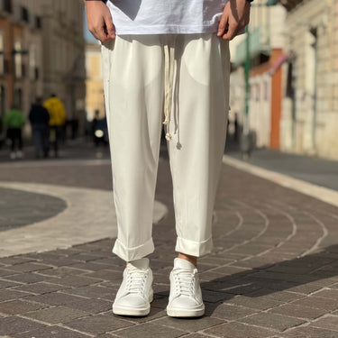 Pantalone japan morbido piegone bianco - FLAG STORE